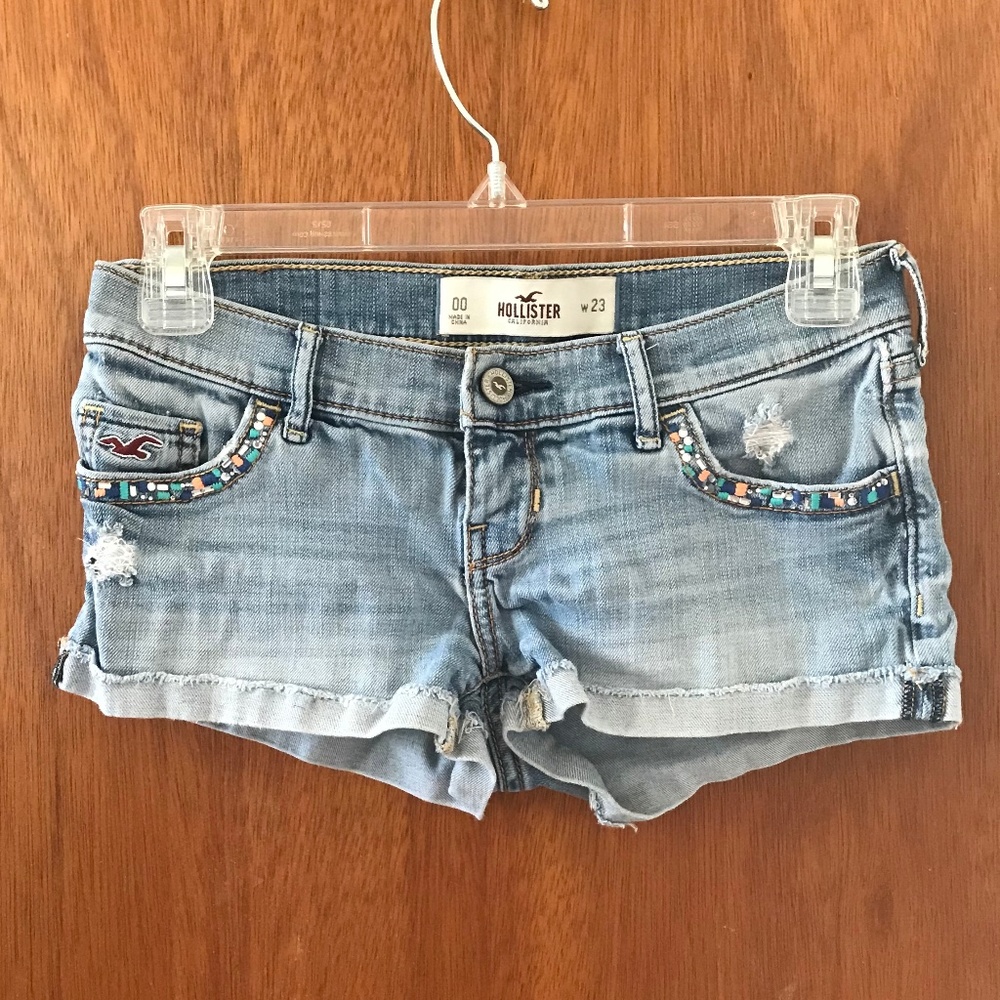 Hollister Embellished Jean Shorts